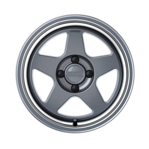 15x8 Kansei K12GM KNP Gloss Gunmetal 4x100 ET25 CB73.1 Wheel