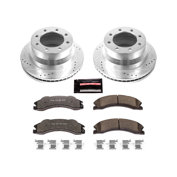 PowerStop Z36 Carbon-Fiber Ceramic Brake Pad with Drilled and Slotted Rotor Kit