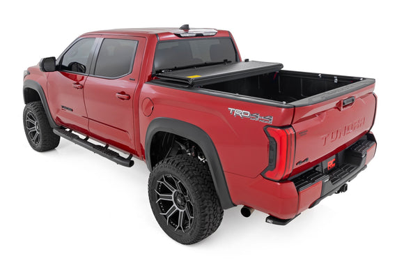 Rough Country Hard Low Profile Bed Cover 5'7" Bed Cargo For Toyota Tundra 22-24