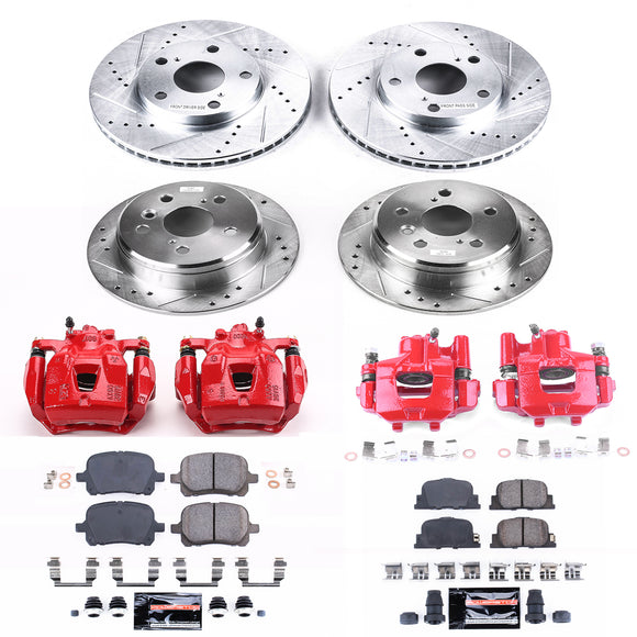 PowerStop Z23 Daily Driver Carbon-Fiber Ceramic Pads Drilled & Slotted Rotor & C