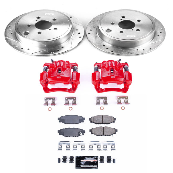 PowerStop Z23 Daily Driver Carbon-Fiber Ceramic Pads Drilled & Slotted Rotor & C