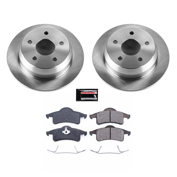 PowerStop OE Stock Replacement Low-Dust Ceramic Brake Pad and Rotor Kit
