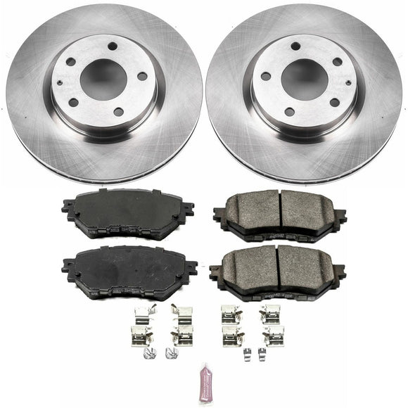 PowerStop OE Stock Replacement Low-Dust Ceramic Brake Pad and Rotor Kit