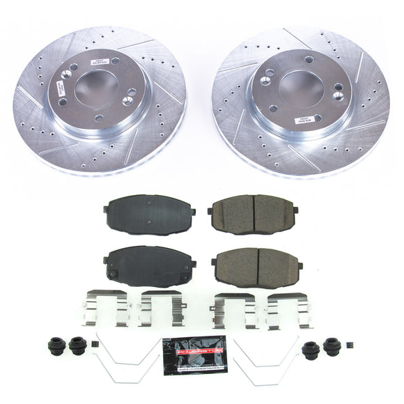 PowerStop Z23 Daily Driver Carbon-Fiber Ceramic Brake Pad and Drilled & Slotted