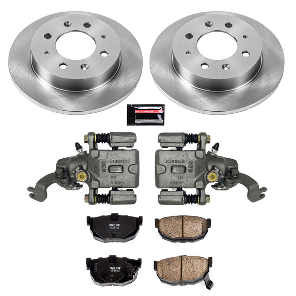 PowerStop OE Stock Replacement Low-Dust Ceramic Brake Pad, Rotor and Caliper Kit