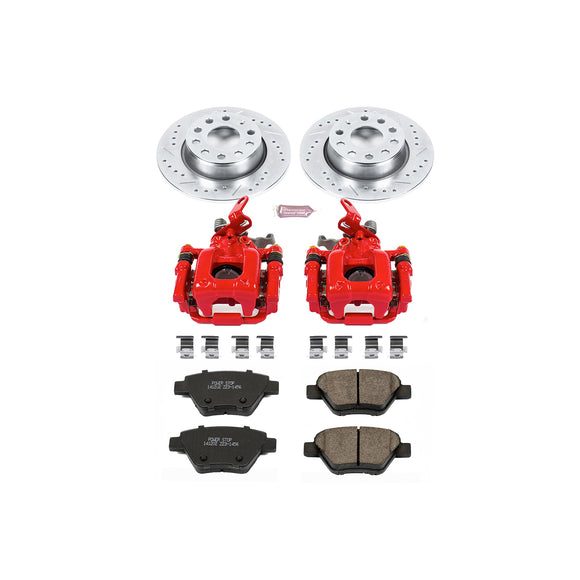 PowerStop Z23 Daily Driver Carbon-Fiber Ceramic Pads Drilled & Slotted Rotor & C
