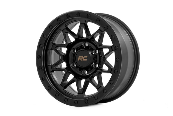 18x9 Rough Country 78 Series Black 6x135 ET0 Wheel Rim