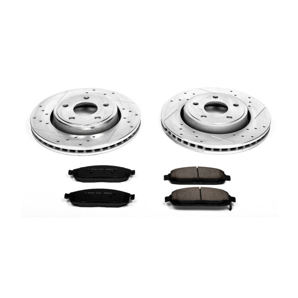 PowerStop Z23 Daily Driver Carbon-Fiber Ceramic Brake Pad and Drilled & Slotted