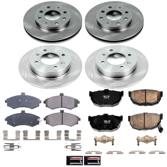 PowerStop OE Stock Replacement Low-Dust Ceramic Brake Pad and Rotor Kit