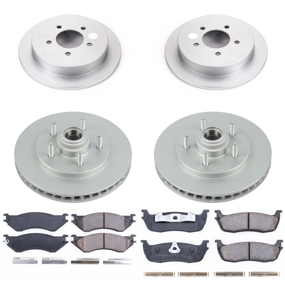 PowerStop Genuine Geomet Coated Rotor and Low-Dust Ceramic Brake Pad Kit