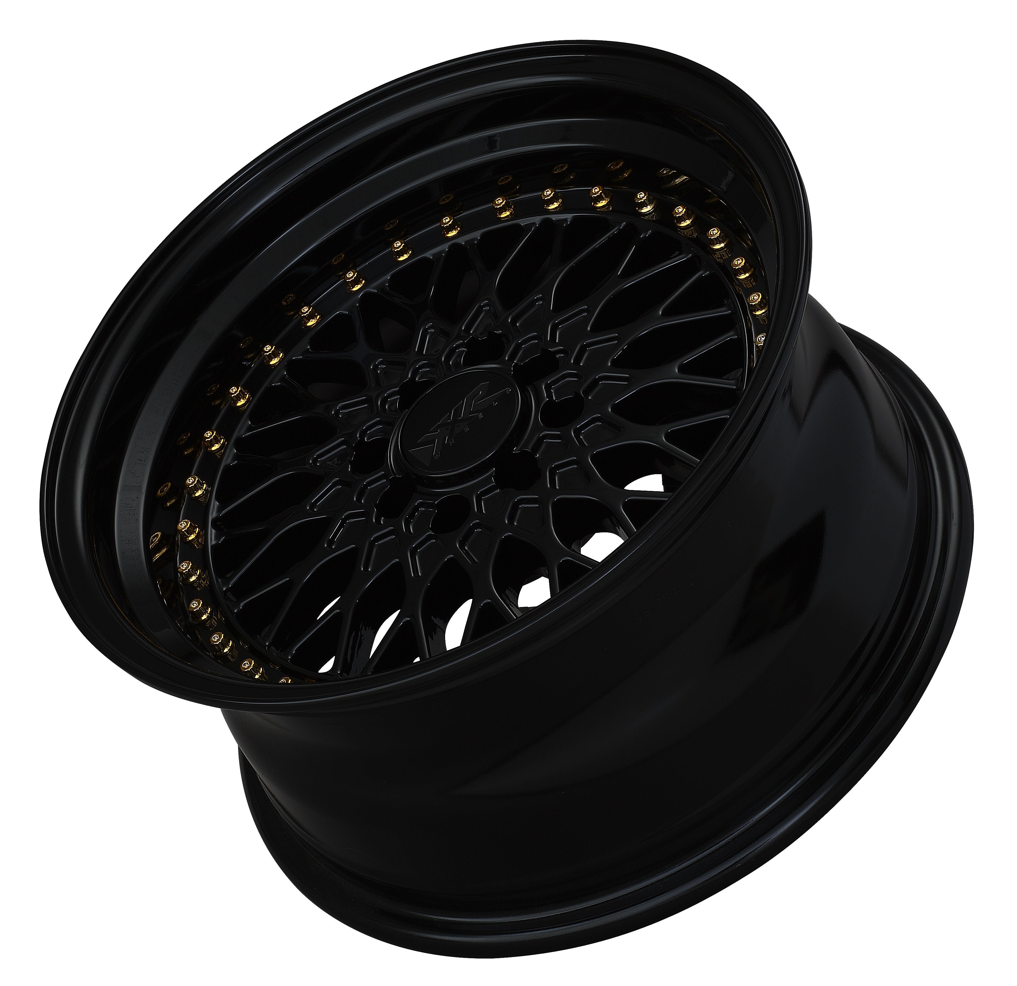 15x8 XXR 536 Black / Gold Rivets 4x100/114.3 ET20