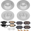 PowerStop Genuine Geomet Coated Rotor and Carbon-Fiber Ceramic Brake Pad Kit