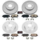 PowerStop Genuine Geomet Coated Rotor and Low-Dust Ceramic Brake Pad Kit