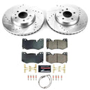 PowerStop Z26 Street Performance Ceramic Brake Pad, Drilled Slotted Rotor, and C
