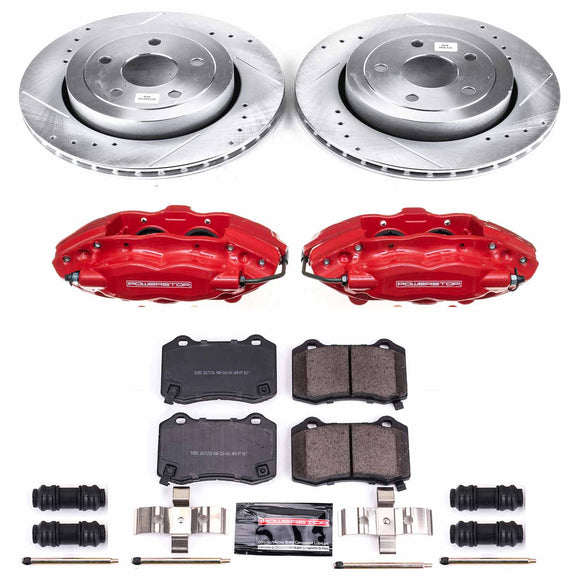 PowerStop Z23 Daily Driver Carbon-Fiber Ceramic Pads Drilled & Slotted Rotor & C