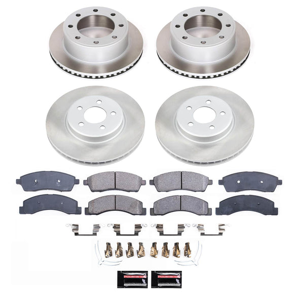 PowerStop Semi-Coated Rotor and Low-Dust Ceramic Brake Pad Kit
