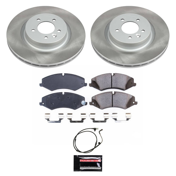 PowerStop Semi-Coated Rotor and Low-Dust Ceramic Brake Pad Kit