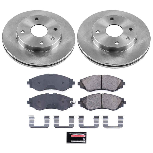 PowerStop OE Stock Replacement Low-Dust Ceramic Brake Pad and Rotor Kit