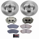 PowerStop OE Stock Replacement Low-Dust Ceramic Brake Pad, Rotor and Caliper Kit