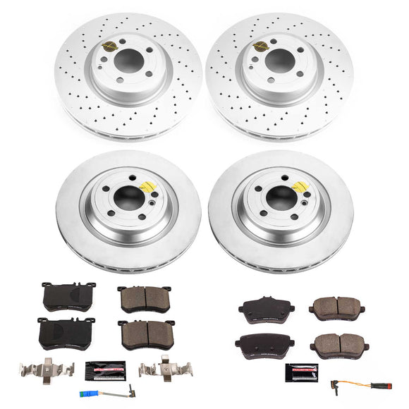 PowerStop Genuine Geomet Coated Rotor and Carbon-Fiber Ceramic Brake Pad Kit