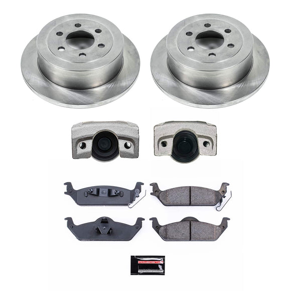 PowerStop OE Stock Replacement Low-Dust Ceramic Brake Pad, Rotor and Caliper Kit