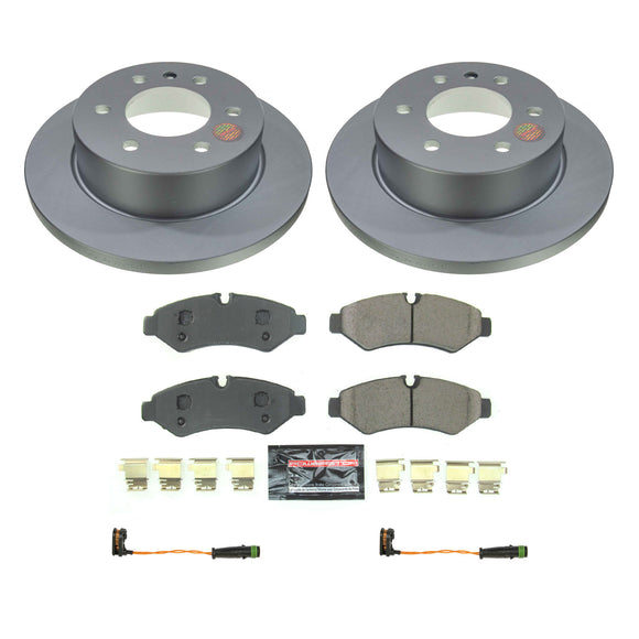 PowerStop Genuine Geomet Coated Rotor and Carbon-Fiber Ceramic Brake Pad Kit