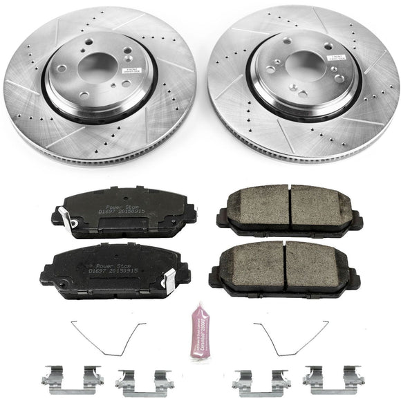 PowerStop Z23 Daily Driver Carbon-Fiber Ceramic Brake Pad and Drilled & Slotted