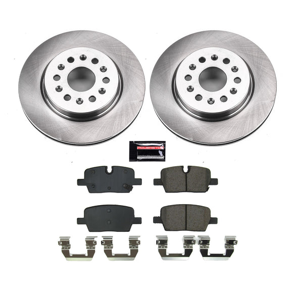 PowerStop OE Stock Replacement Low-Dust Ceramic Brake Pad and Rotor Kit