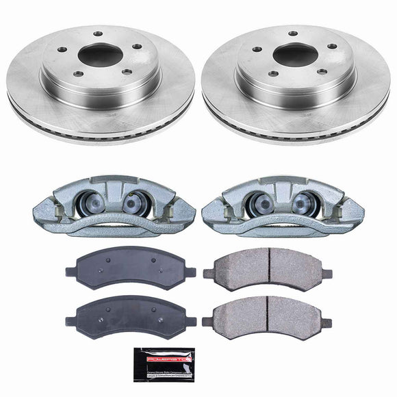PowerStop OE Stock Replacement Low-Dust Ceramic Brake Pad, Rotor and Caliper Kit