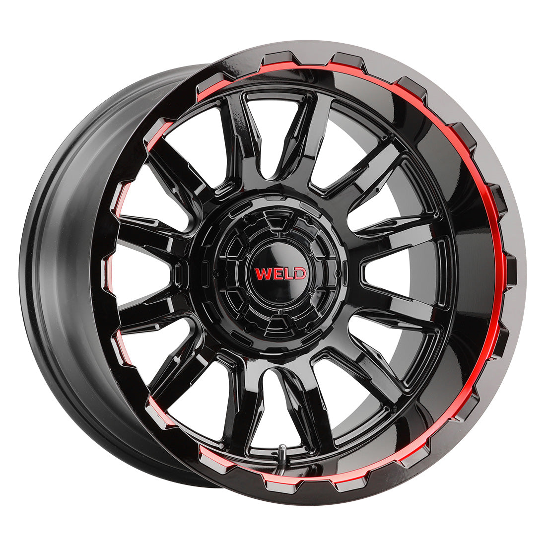 20x10 WELD Off-Road Gauntlet Black Red 5x114.3 5x127 5x4.5 5x5 ET-18 Wheel