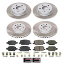 PowerStop Semi-Coated Rotor and Low-Dust Ceramic Brake Pad Kit