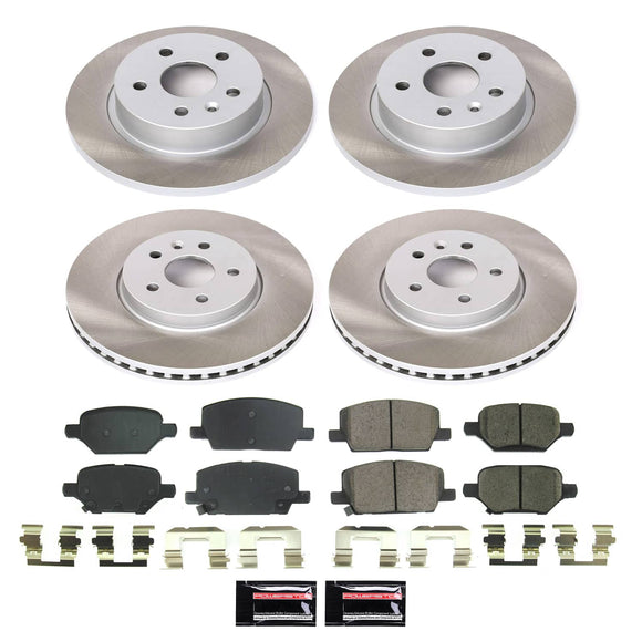 PowerStop Semi-Coated Rotor and Low-Dust Ceramic Brake Pad Kit