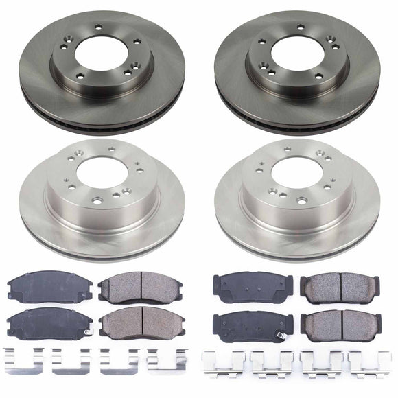 PowerStop OE Stock Replacement Low-Dust Ceramic Brake Pad and Rotor Kit