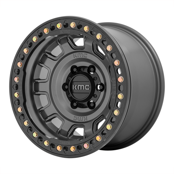 17X9 KMC KM236 TANK Beadlock Anthracite 6X139.7 ET-15 wheel/rim