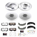 PowerStop Z36 Ceramic Brake Pads with Drilled Slotted Rotors and Drum Shoe Kit
