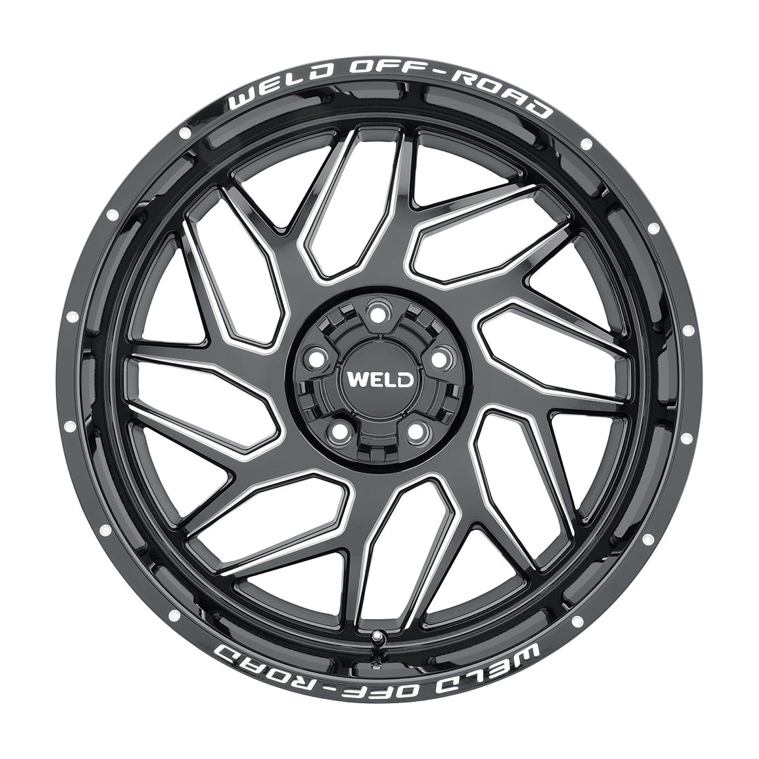 22x10 WELD Off-Road Fulcrum Black Mill 5x127 5x139.7 5x5 5x5.5 ET-18 Wheel - 0