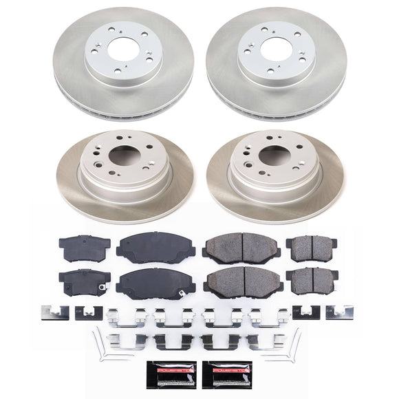 PowerStop Semi-Coated Rotor and Low-Dust Ceramic Brake Pad Kit