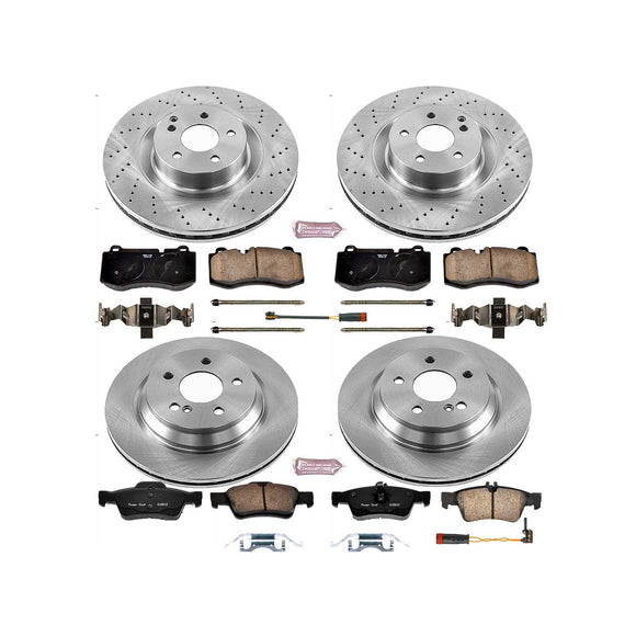 PowerStop OE Stock Replacement Low-Dust Ceramic Brake Pad and Rotor Kit