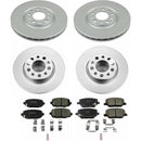 PowerStop Genuine Geomet Coated Rotor and Low-Dust Ceramic Brake Pad Kit
