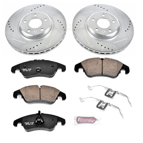 PowerStop Z23 Daily Driver Carbon-Fiber Ceramic Brake Pad and Drilled & Slotted