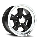 15x8 Vision 141H Legend 5 Black Machined Lip 5x114.3 5x4.5 ET-19 Wheel Rim