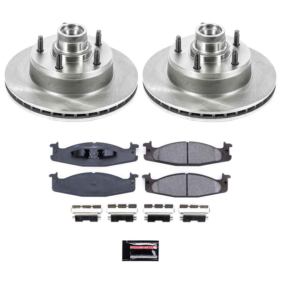 PowerStop OE Stock Replacement Low-Dust Ceramic Brake Pad and Rotor Kit