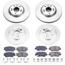 PowerStop Genuine Geomet Coated Rotor and Low-Dust Ceramic Brake Pad Kit
