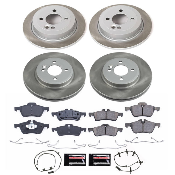 PowerStop Semi-Coated Rotor and Low-Dust Ceramic Brake Pad Kit