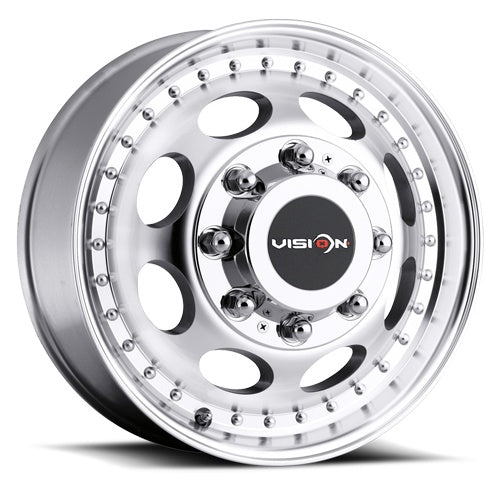 19.5x6.75 Vision 181 Hauler Duallie Machined Wheel 8x210 ET-143 CB154.2
