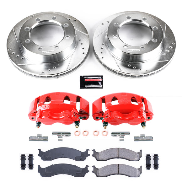 PowerStop Z23 Daily Driver Carbon-Fiber Ceramic Pads Drilled & Slotted Rotor & C