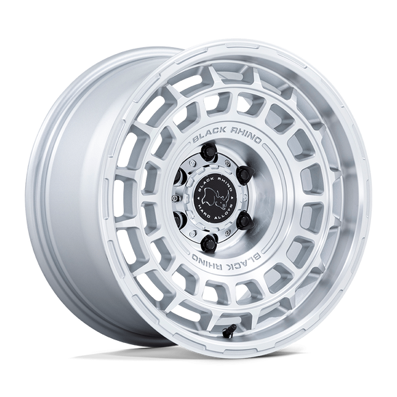 17x8.5 Black Rhino BR024 Awol Silver W/ Machined Face 6x139.7 ET-10 Wheel