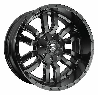 20x9 Fuel Off-Road D596 Sledge Matte Black Gloss Black Lip 5x139.7 ET1 Wheel