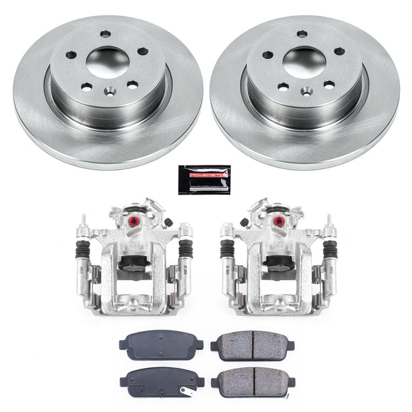 PowerStop OE Stock Replacement Low-Dust Ceramic Brake Pad, Rotor and Caliper Kit