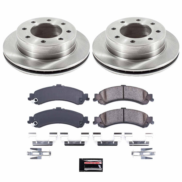 PowerStop OE Stock Replacement Low-Dust Ceramic Brake Pad and Rotor Kit